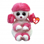 TY Beanie Bellies pudelis HEARTLY rožinis ir baltas, TY41046