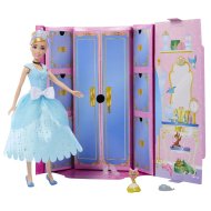 DISNEY PRINCESS Royal Fashion lėlė Cinderella su drabužių spinta, HMK53