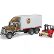 BRUDER 1:16 MACK Granite UPS krovininis sunkvežimis su šakiniu krautuvu, 02828