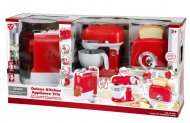 PLAYGO virtuvės prietaisų rinkinys (kavos aparatas, maišytuvas, skrudintuvas), raudonas, 38126