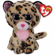 TY Beanie Boos leopardas LIVVIE rudas ir rožinis, TY36490