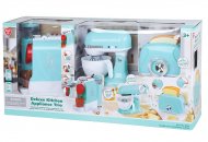PLAYGO virtuvės prietaisų rinkinys (kavos aparatas, maišytuvas, skrudintuvas), mėlynas, 38126