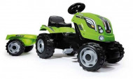 SMOBY Traktorius pedalinis su priekaba XL žalias, 7600710111