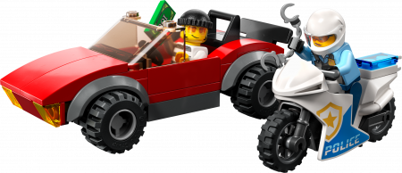60392 LEGO® City Policijos motociklo ir automobilio gaudynės 60392