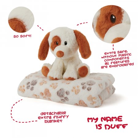 PERLETTI pliušinis žaislas su antklode Duff šuo, 13067 13067