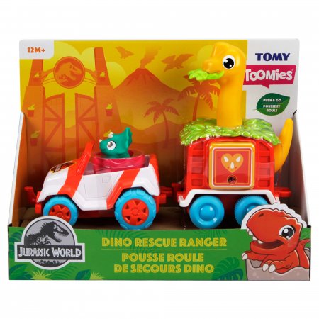 TOMY mašinėlės rinkinys su dinozauru Dino Rescue Ranger, E73253 E73253