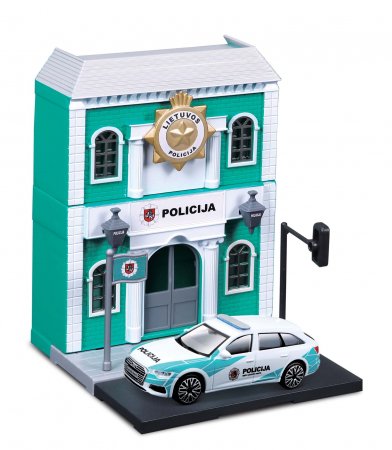 BBURAGO 1:43 policijos nuovada su Lietuvos Policijos automobiliu Bburago City, 18-31502 18-31502