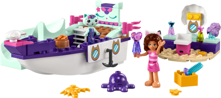 10786 LEGO® Gabby's Dollhouse Gabės ir katytės undinėlės laivas bei vandens pramogos 10786