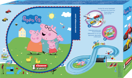 CARRERA FIRST Peppa Pig lenktynių trasa Kids GranPrix 2,4 m, 20063043 