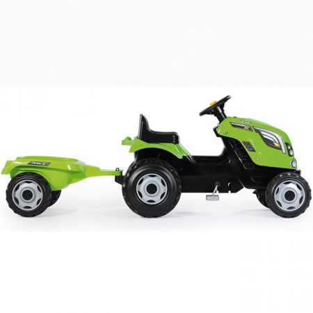 SMOBY Traktorius pedalinis su priekaba XL žalias,  7600710111/7600710130 7600710130