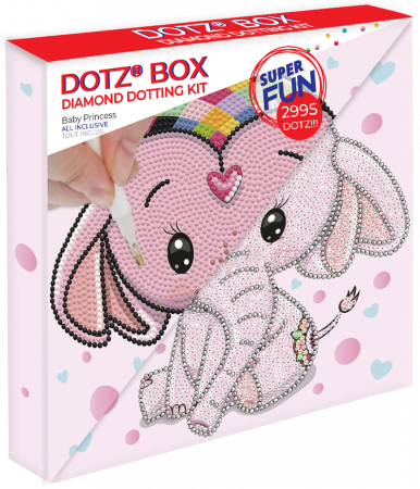 DOTZ BOX kūrybinis rinkinys piešimas deimantais baby princess 22x22cm, 11NDBX015 11NDBX015