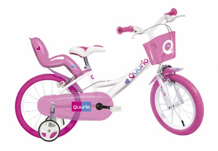 QUURIO BIKE vaikiškas dviratis, dydis 16", rožinis-baltas, 164 RN 164 RN