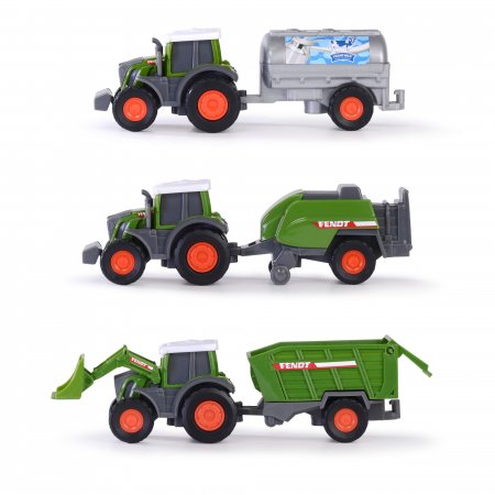 SIMBA DICKIE TOYS traktorius su priekaba Fendt Micro Farmer asort., 203732002 203732002