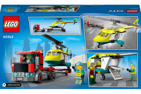 60343 LEGO® City Great Vehicles Gelbėjimo sraigtasparnio transporteris 60343