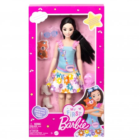 BARBIE Lėlė My First Barbie, juodaplaukė, HLL22 HLL22