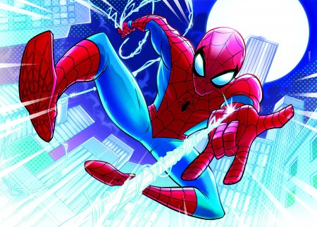 CLEMENTONI dėlionė Glowing Marvel Spiderman, 104d., 27555 27555