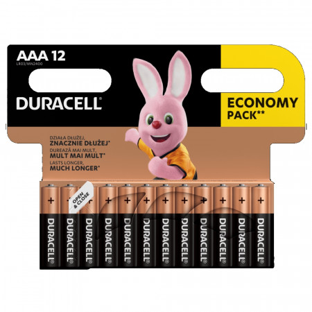 DURACELL baterijos AAA, 12 vnt., DURB070 