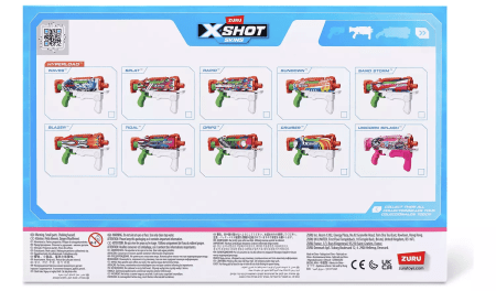 XSHOT vandens šautuvas Fast-Fill Skins Pink Party, 118135(11854E) 