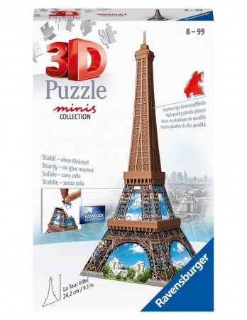 RAVENSBURGER 3D mini dėlionė Eifelio bokštas, 54d, 12536 12536