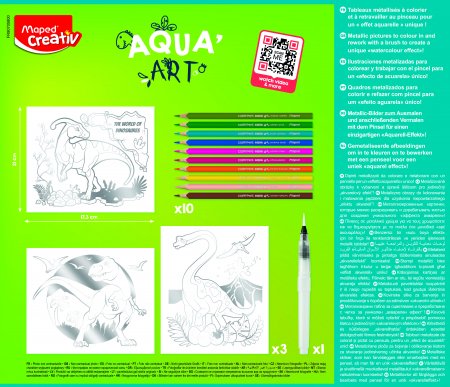 MAPED CREATIV akvarelės rinkinys Aqua Art Dinosaurs, 3154149070589 3154149070589