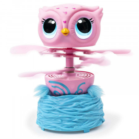 OWLEEZ interektyvus žaislas Pelėda, rožinė, 6053359/6055598 6053359