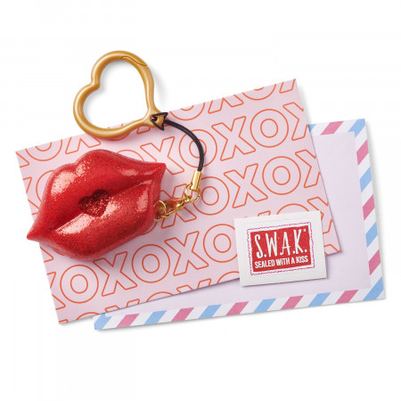 S.W.A.K. raktų pakabukas su garsu Red Glitter Kiss, 4115 4115