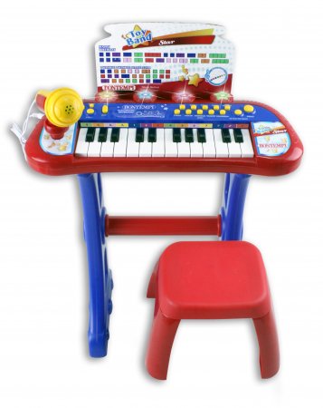 BONTEMPI elektroninis pianinas su mikrofonu, stovu ir kėde, 13 2410 132410