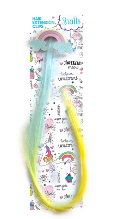 SNAILS plaukų sruogelė su segtuku Rainbow, HE001 
