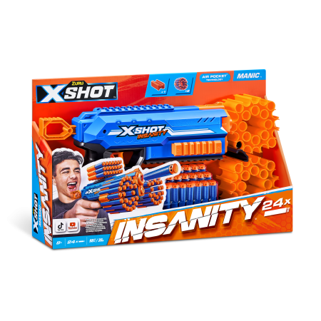 X-SHOT žaislinis šautuvas Manic Insanity, 1 serija, 36603 36603