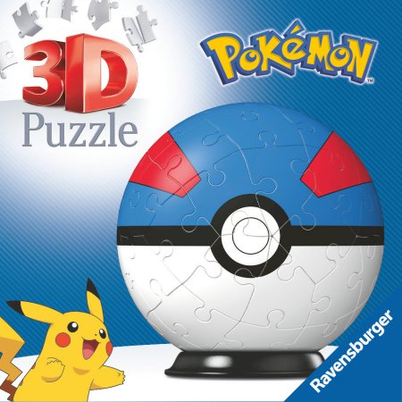 RAVENSBURGER 3D dėlionė Pokemon Great Ball, 54d., 11265 11265