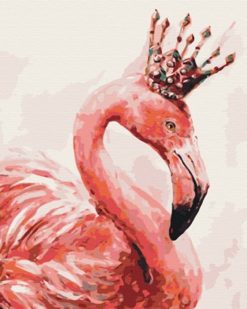 BRUSHME spalvinimo pagal skaičius rinkinys Royal flamingo, BS4352 BS4352
