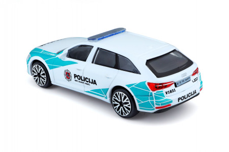 BBURAGO 1:43 automodelis Audi A6 Avant Lietuvos policija, 18-30415LT 18-30415LT
