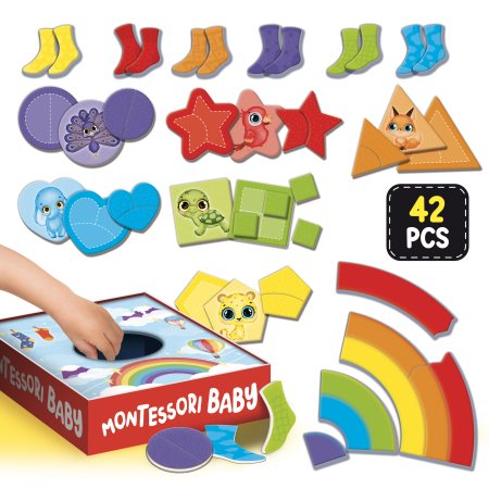 LISCIANI MONTESSORI BABY 12 edukacinių žaidimų rinkinys Baby Collection, 97111 97111