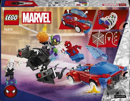 76279 LEGO® Super Heroes Marvel Žmogaus Voro Lenktyninis Automobilis Ir Venomizuotas Žaliasis Goblinas 