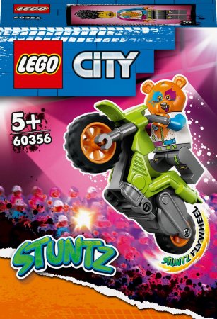 60356 LEGO® City Meškino kaskadinis motociklas 60356