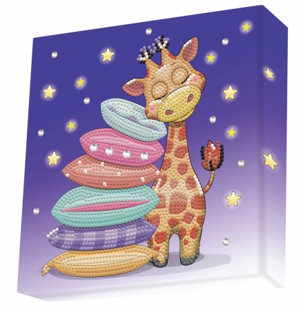 DOTZ BOX kūrybinis rinkinys piešimas deimantais giraffe pillow 22x22cm, 11NDBX078 11NDBX078