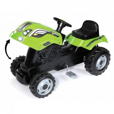 SMOBY Traktorius pedalinis su priekaba XL žalias,  7600710111/7600710130 7600710130