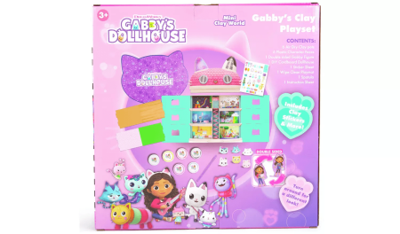 GABBY'S DOLLHOUSE Mini Clay World kūrybinis lėlių namo rinkinys su modelinu, 70-0003 