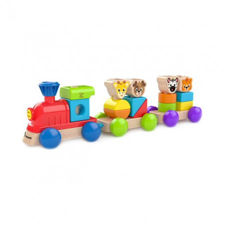 HAPE Baby Einstein's stumdomas žaislas Medinis traukinukas, 800809 800809