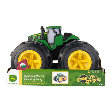 JOHN DEERE žaislinis traktorius su šviečiančiais ratais, 46644 46644