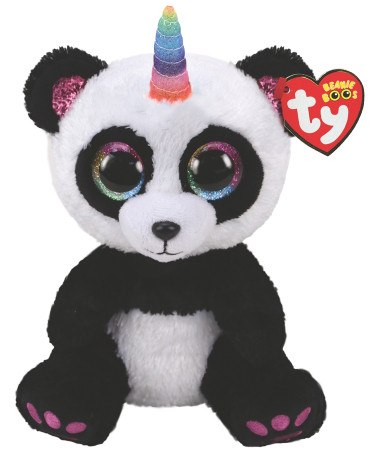 TY Beanie Boos pliušinė panda su ragu PARIS 15cm, TY36307 TY36307