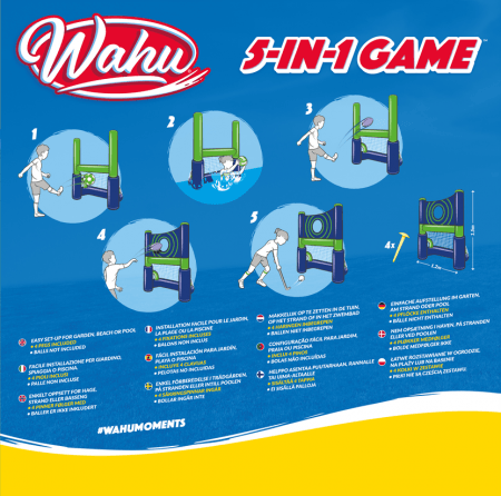 WAHU pripučiamas vandens žaidimas 5-in-1 Game, 920759002 920759002