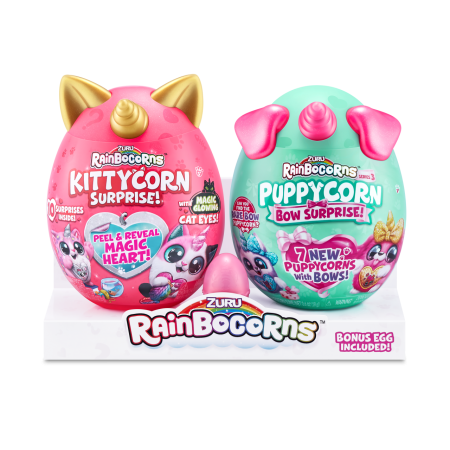 RAINBOCORNS pliušinių žaislų rinkinys Sparkle Heart Surprise Combo, 5 serija, Kittycorn ir Puppycorn, 9276 9276