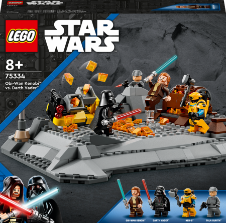 75334 LEGO® Star Wars™ Obi-Wan Kenobi™ prieš Darth Vader™ 75334