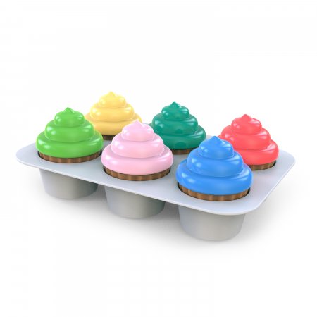 BRIGHT STARTS žaislas Sort & Sweet cupcakes, 12499-3-MEWW-YW2 12499-3-MEWW-YW2