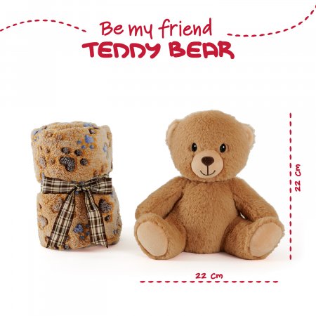 PERLETTI pliušinis žaislas su antklode Teddy meška, 13066 13066