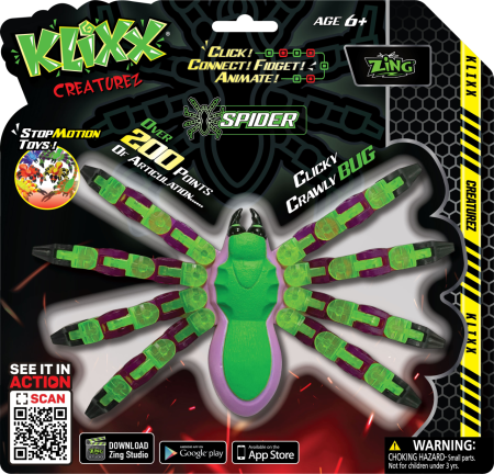 ZING KLIXX CREATUREZ voras su besilankstančiom kojom, KX100 