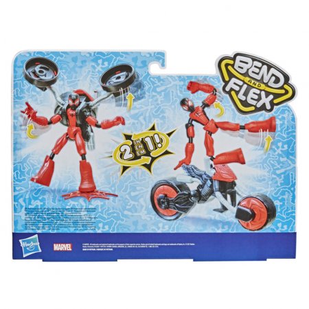 SPIDERMAN figūrėlė su motociklu Bend and Flex, F02365L0 F02365L0
