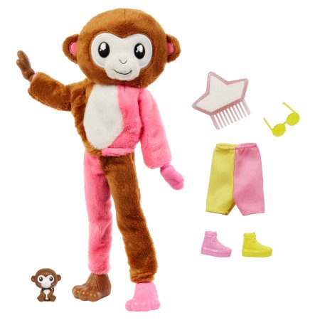 BARBIE Cutie Reveal rinkinys, džiunglių serija, beždžionėlė , HKR01 HKR01