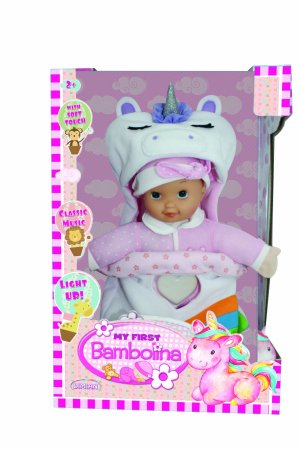BAMBOLINA lėlė-kūdikis su miegmaišiu, su šviesa ir melodija, FB375 FB375